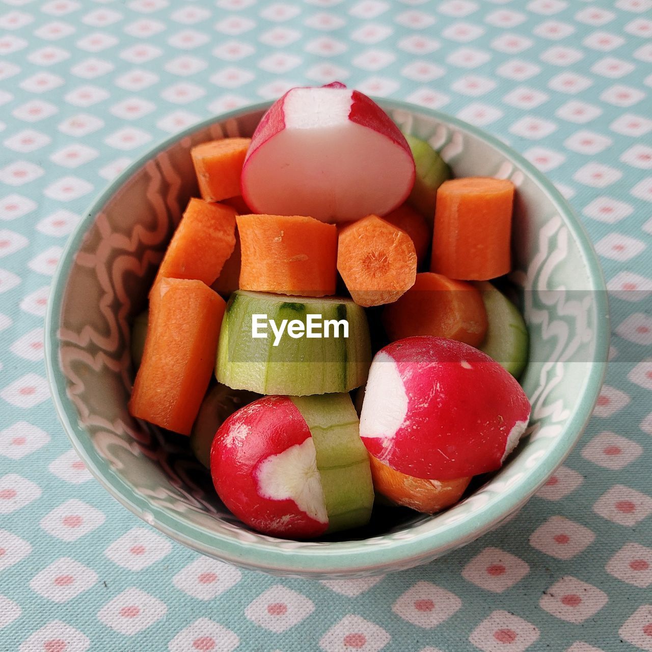 Close-up of raw food in plate