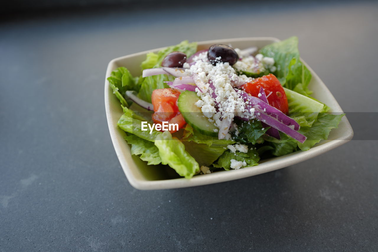 Close-up of food in plate on table