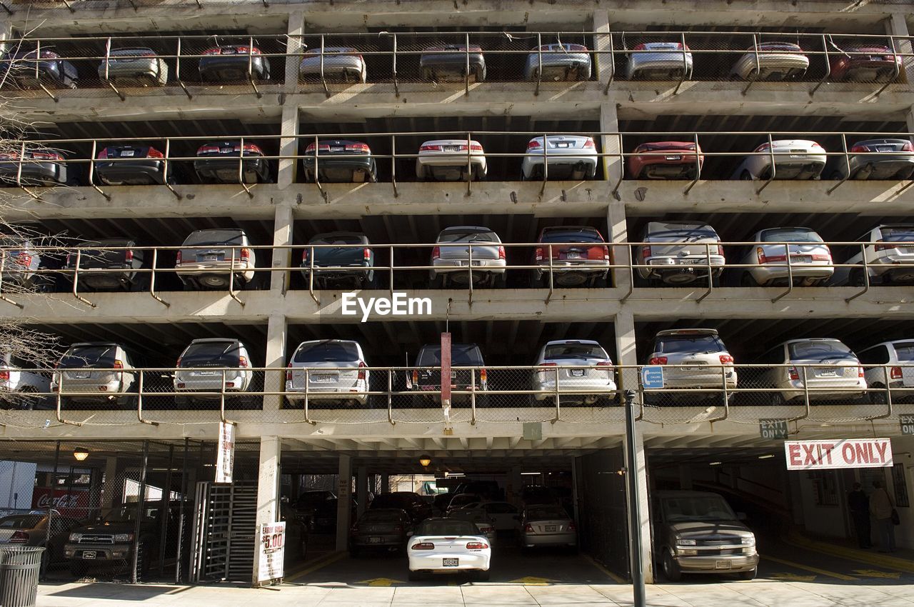 Cars parked in parking lot