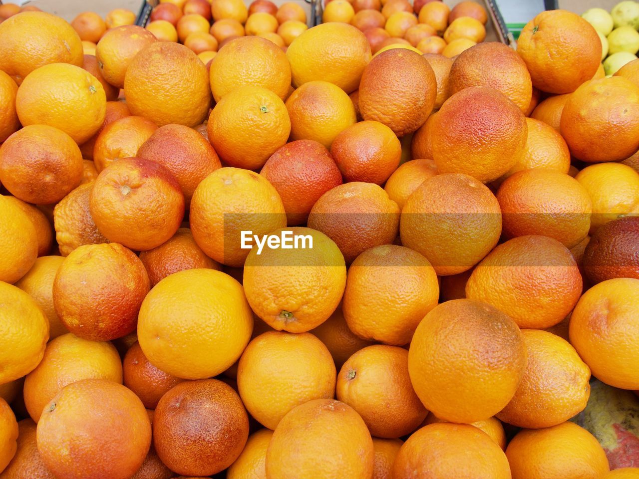 Full frame shot of oranges at market