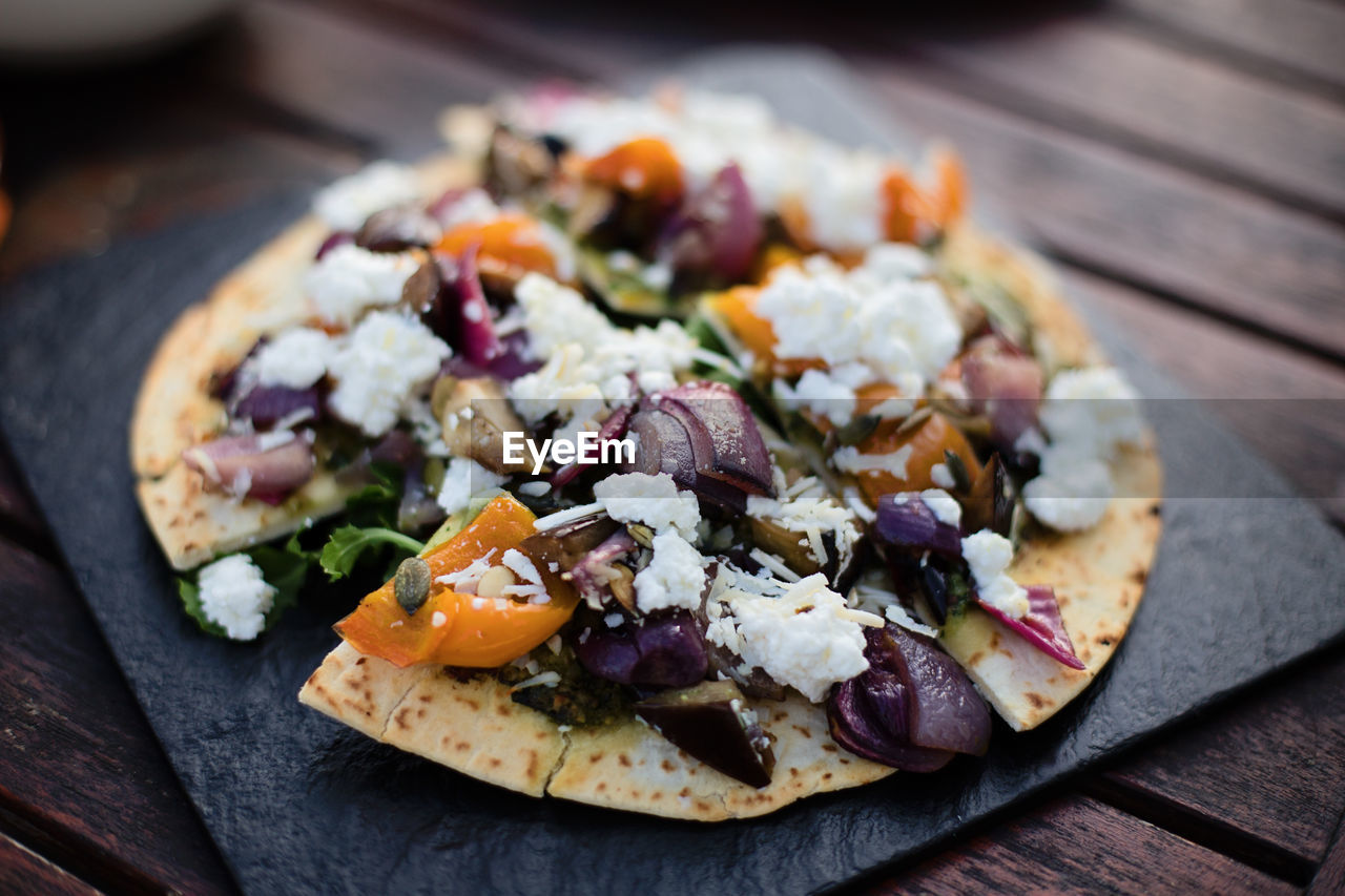 Close-up of food in plate on table