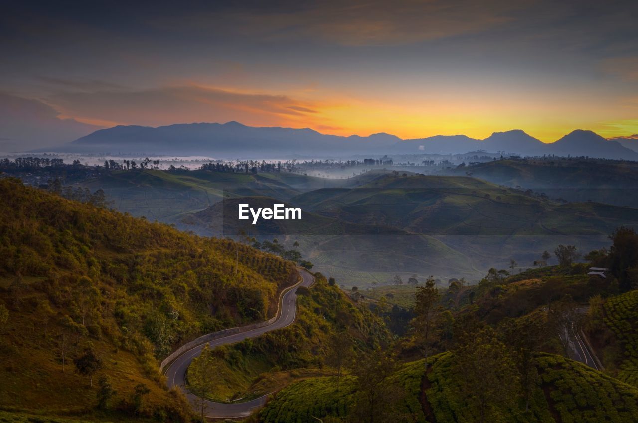 SCENIC VIEW OF LANDSCAPE DURING SUNSET