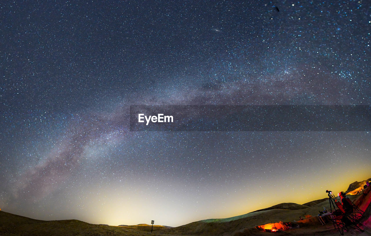 LOW ANGLE VIEW OF STAR FIELD AT NIGHT