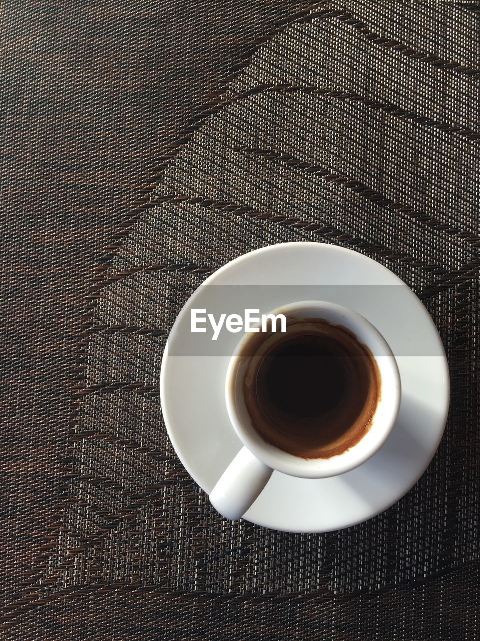 Directly above shot of coffee on table