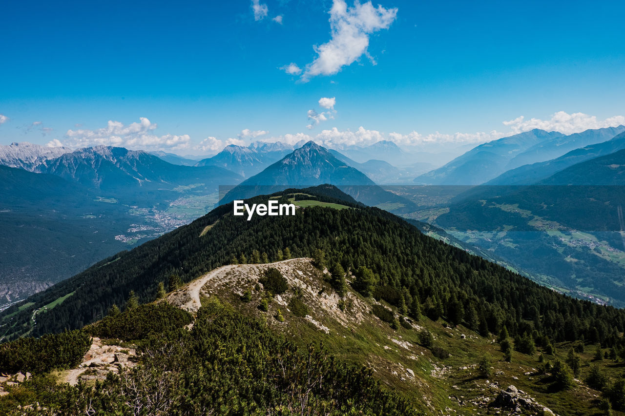 Scenic view of mountain peaks around pitztal in tyrol