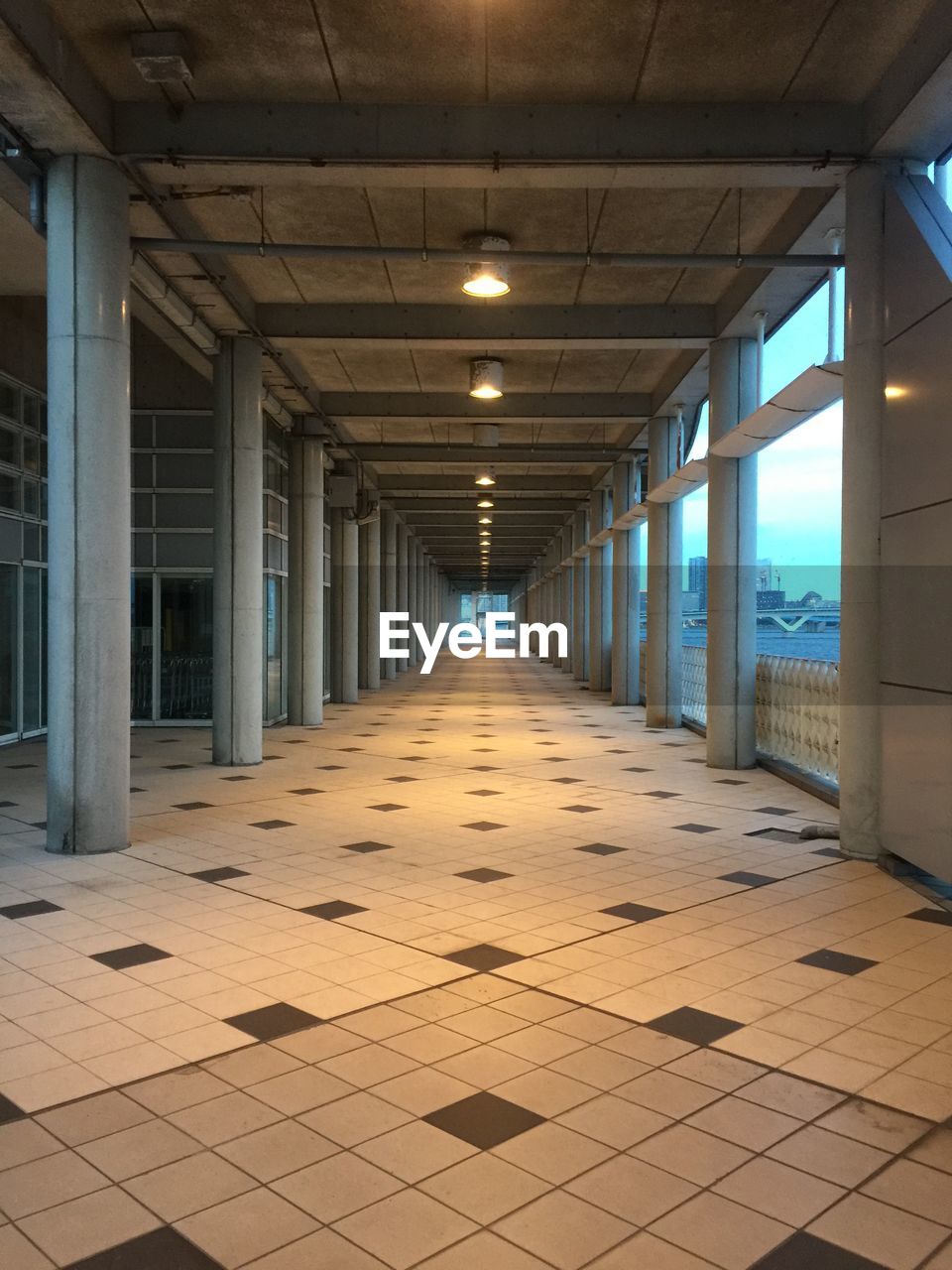 Empty corridor of building