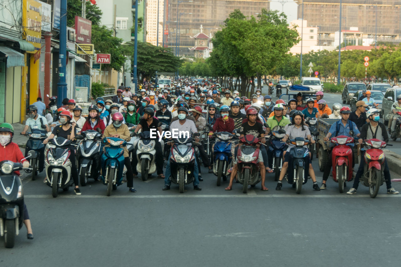 CROWD IN TOWN SQUARE