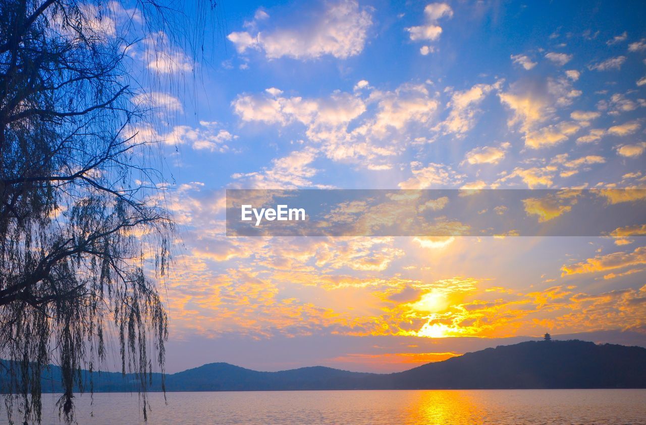 SCENIC VIEW OF SEA DURING SUNSET