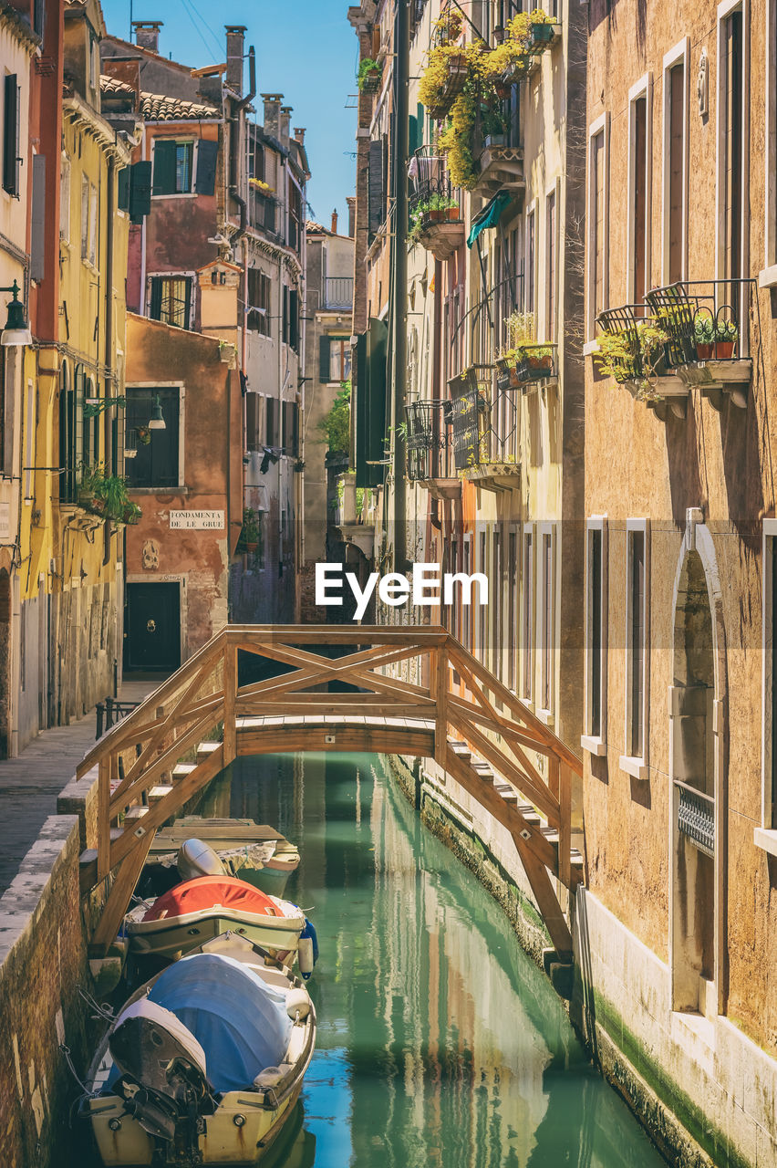Canal amidst buildings in city