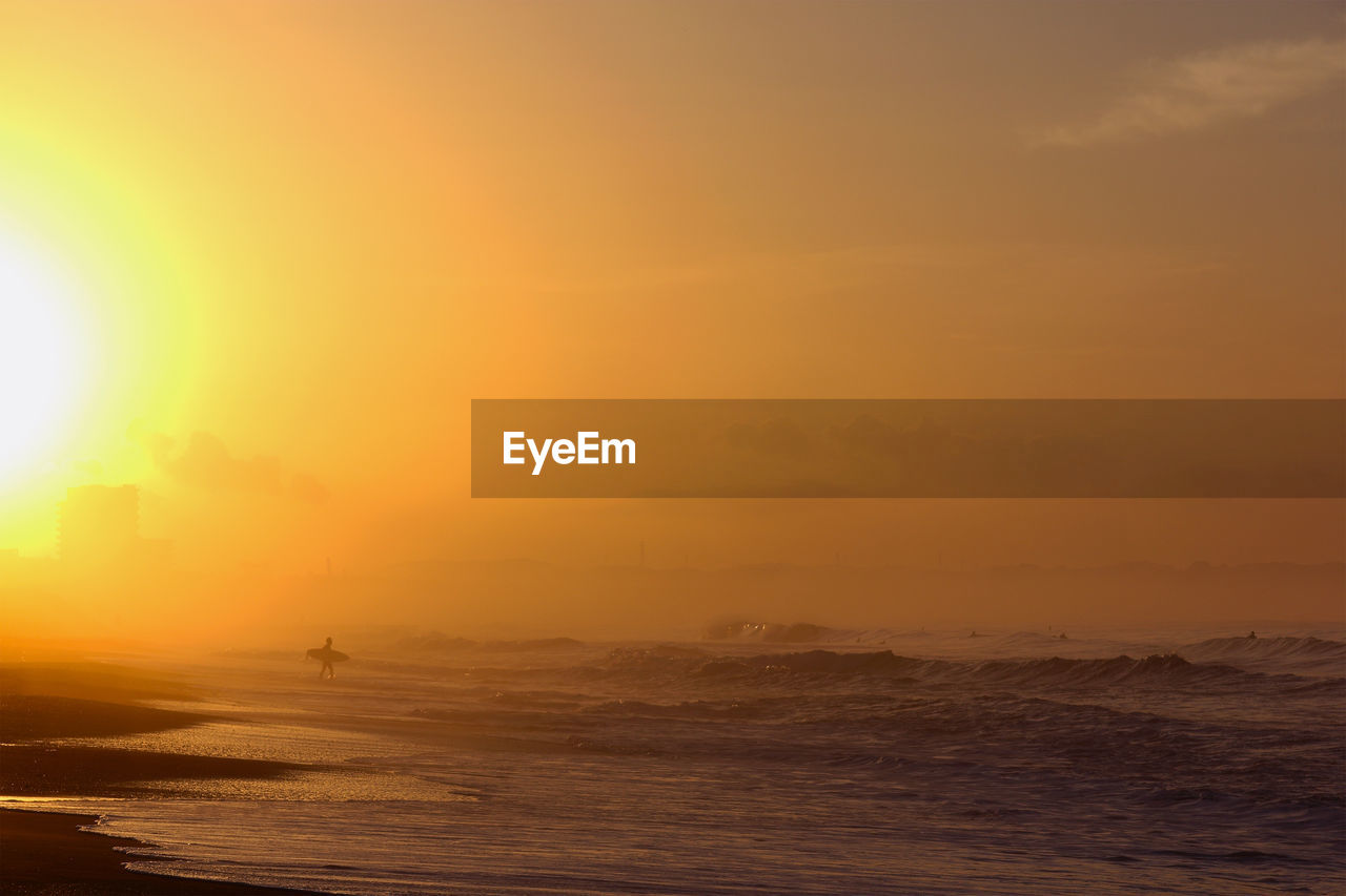 SCENIC VIEW OF SEA DURING SUNSET