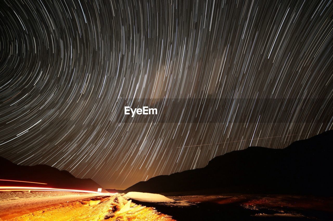 Low angle view of milky way against sky at night