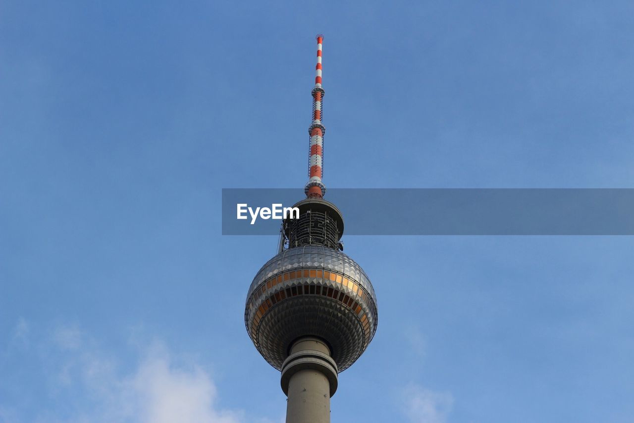 LOW ANGLE VIEW OF COMMUNICATIONS TOWER