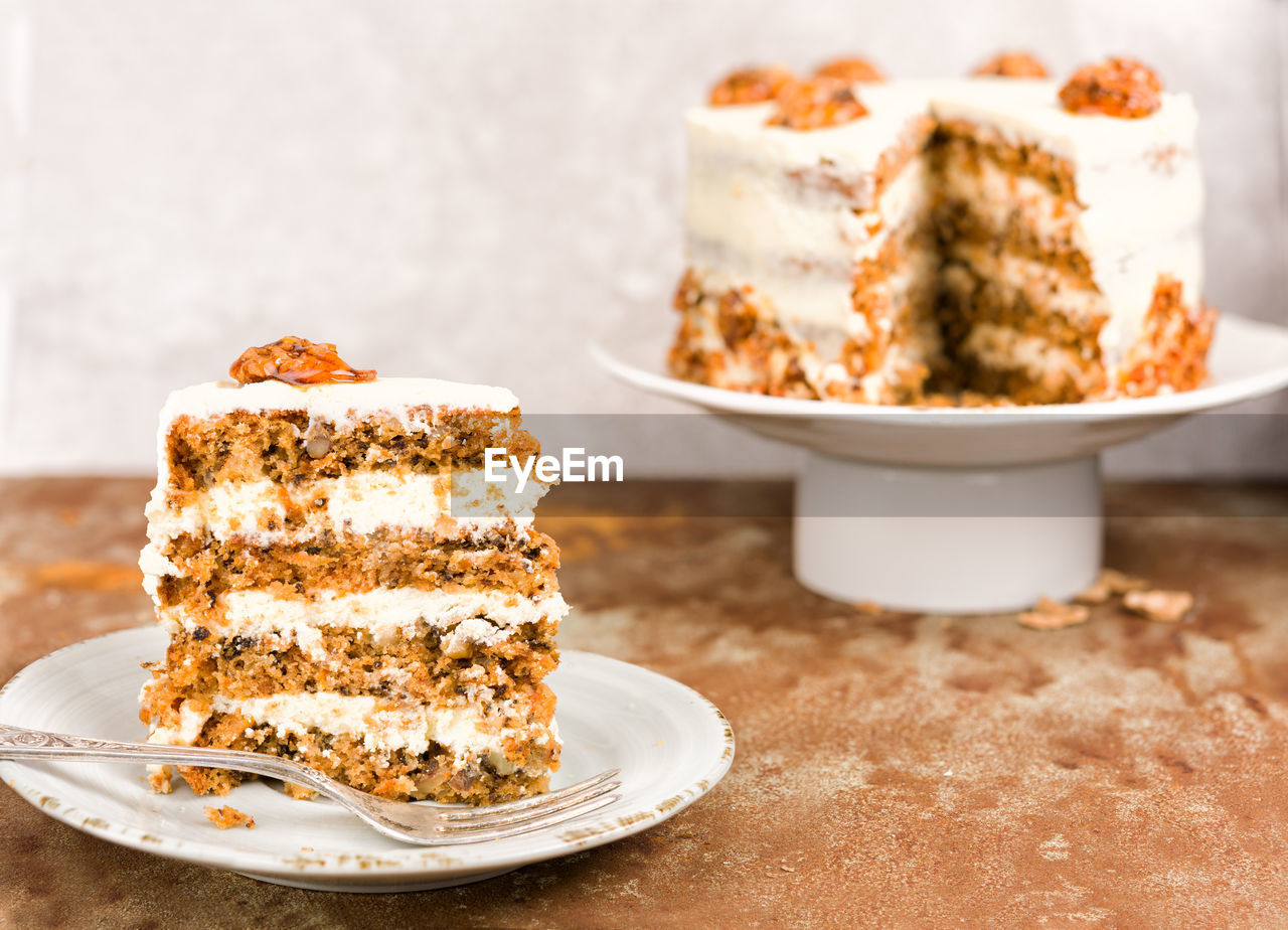 CLOSE-UP OF CAKE ON PLATE