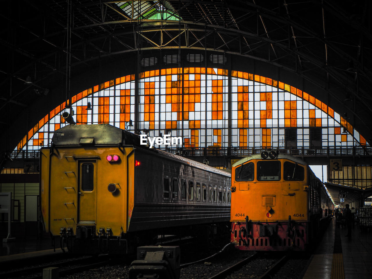 train at railroad station platform