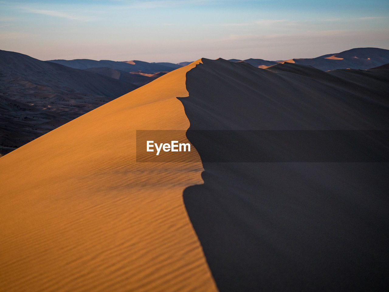 Sand dunes in the gobi dessert, china