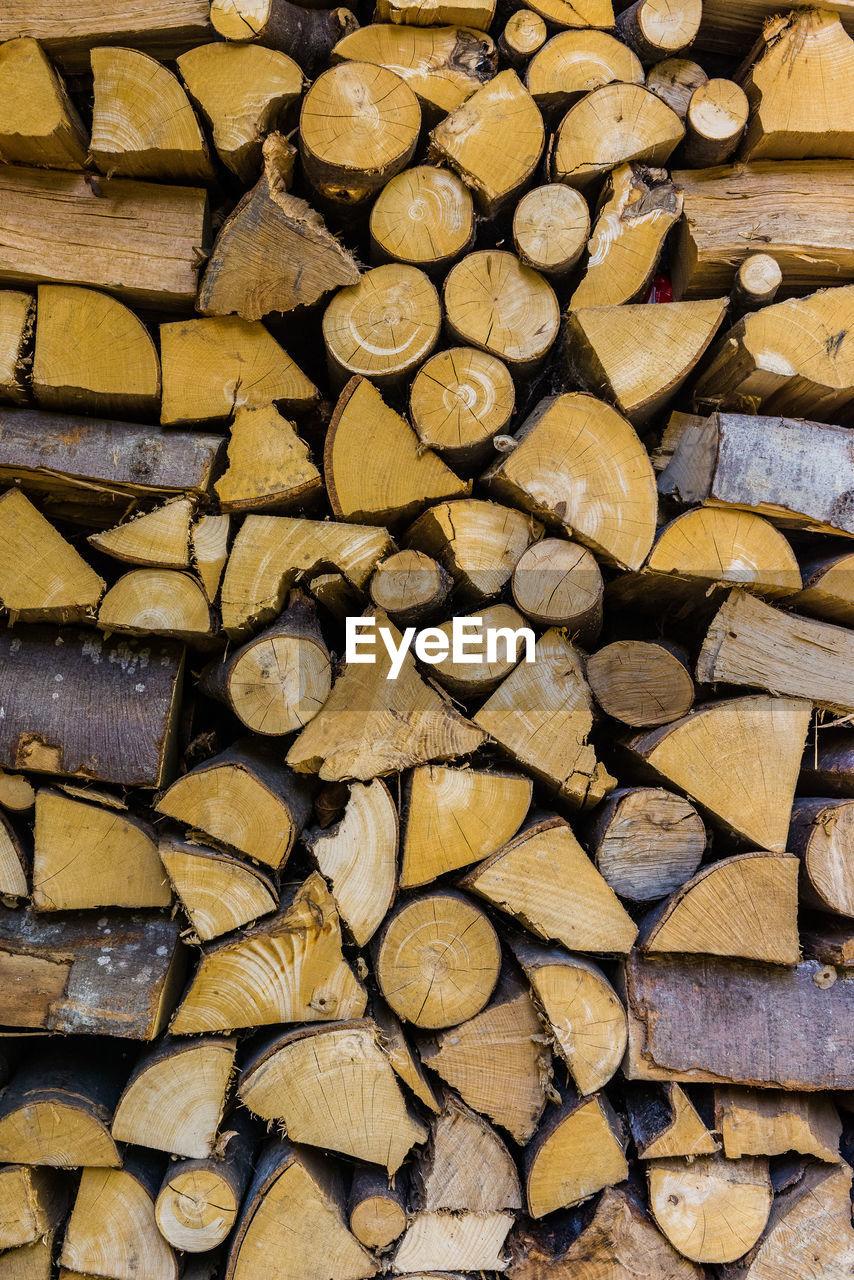 Full frame shot of logs