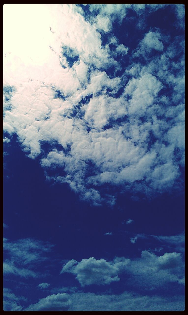 Low angle view of cloudy sky