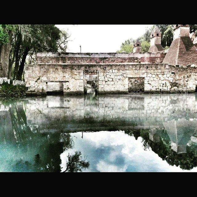 REFLECTION OF BUILT STRUCTURES IN WATER