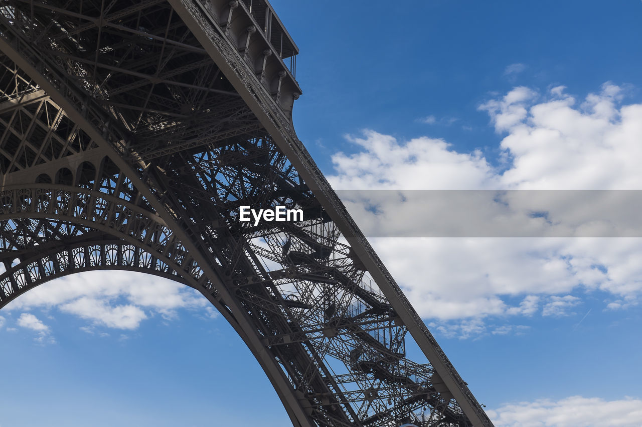 Low angle view of eiffel tower