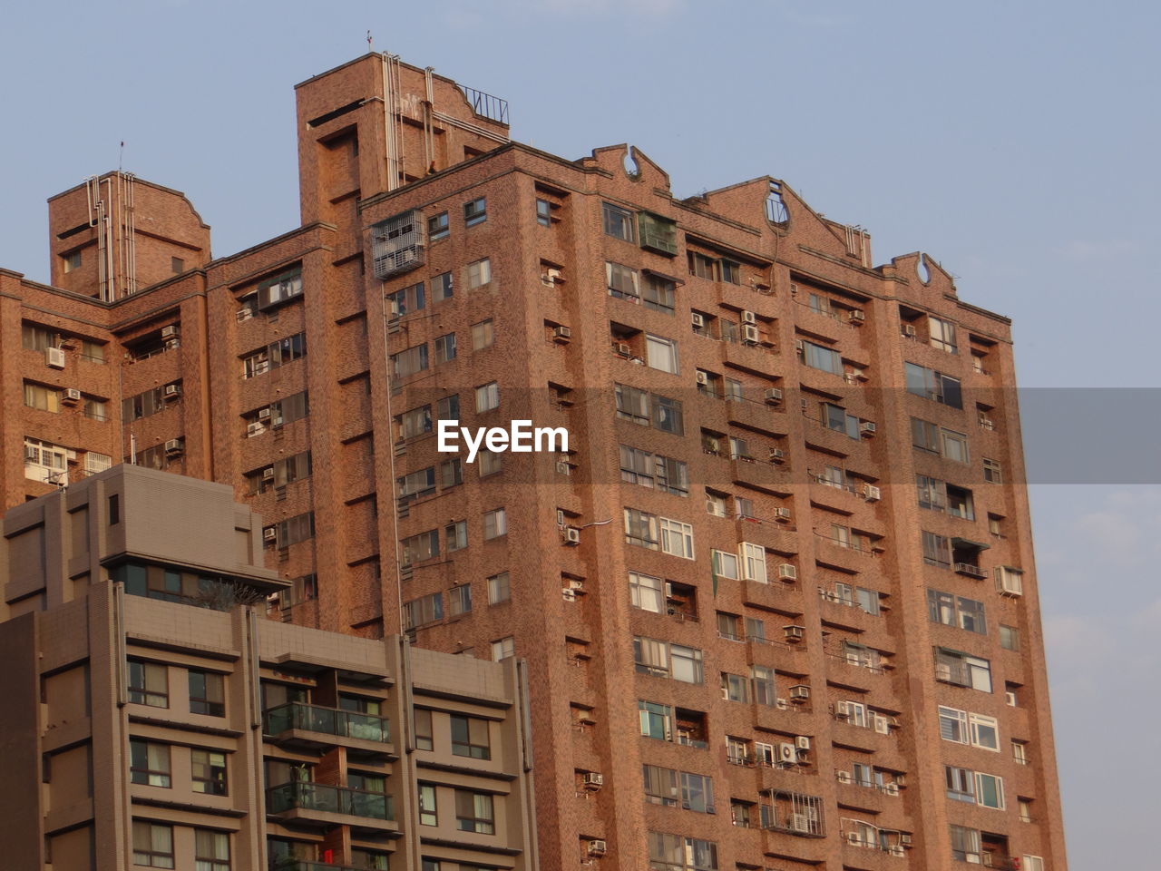 Low angle view of buildings against sky