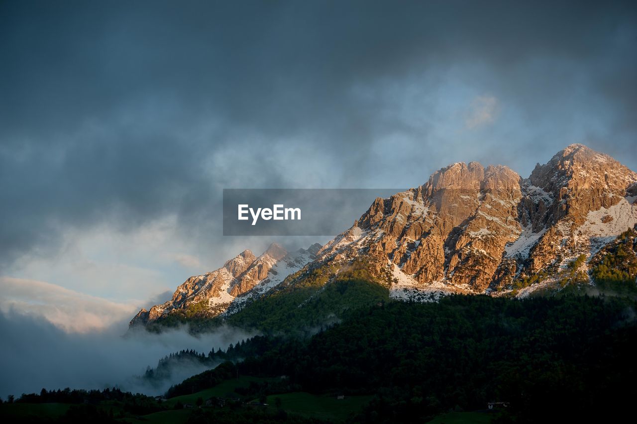 Scenic view of mountain against sky