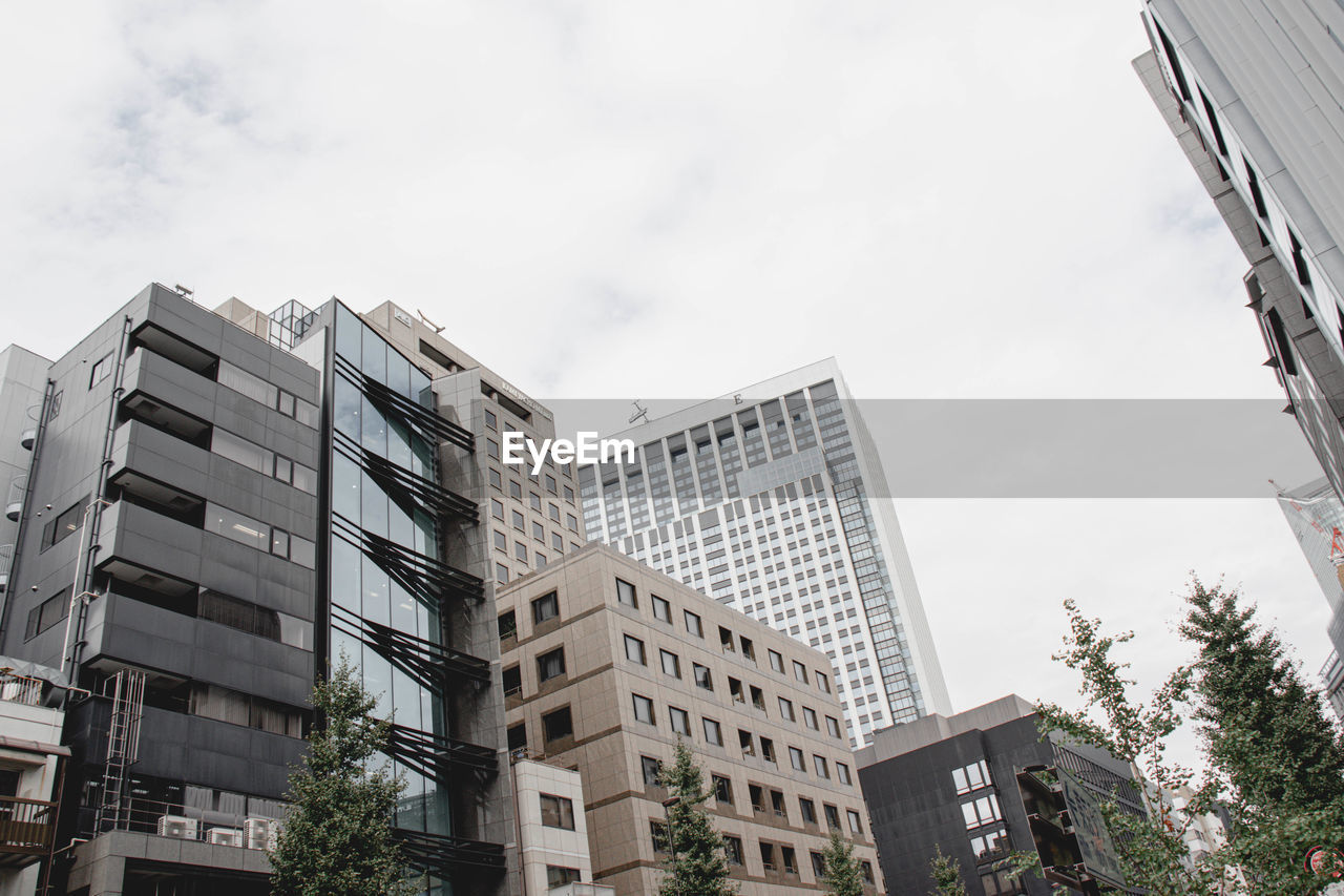 Low angle view of buildings against sky