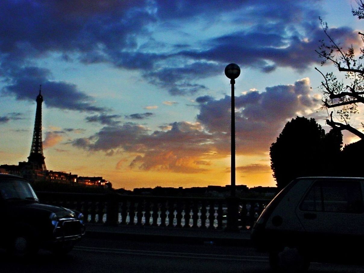 CITY STREET AT SUNSET