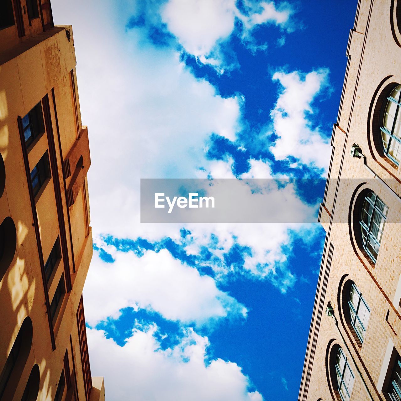 Low angle view of buildings against sky