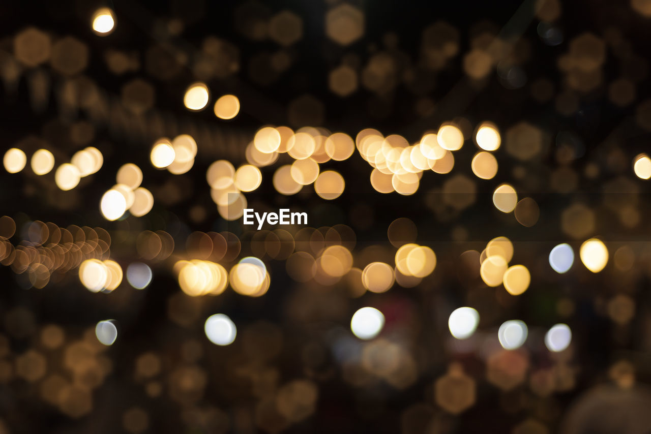 Defocused lights at night