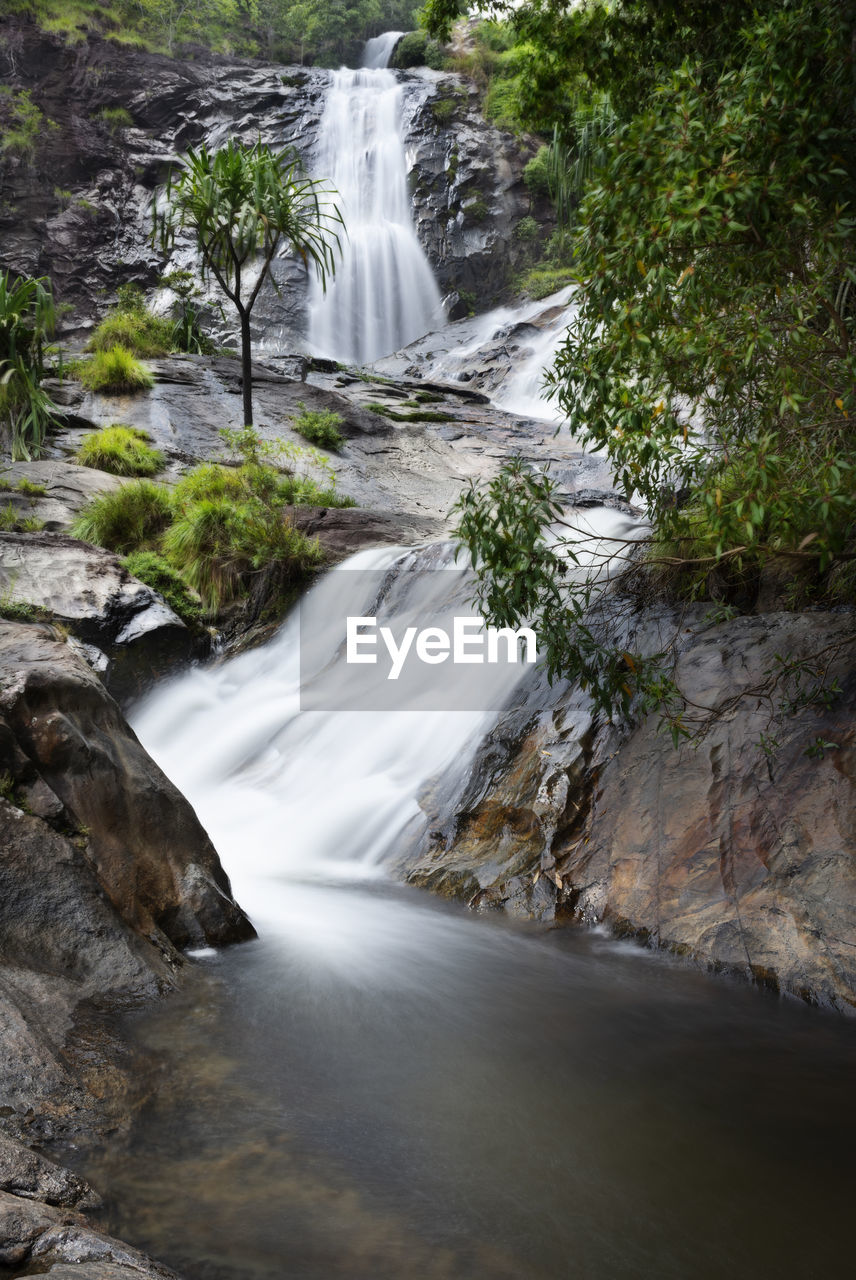 Beautiful waterfall of rainforest in thailand