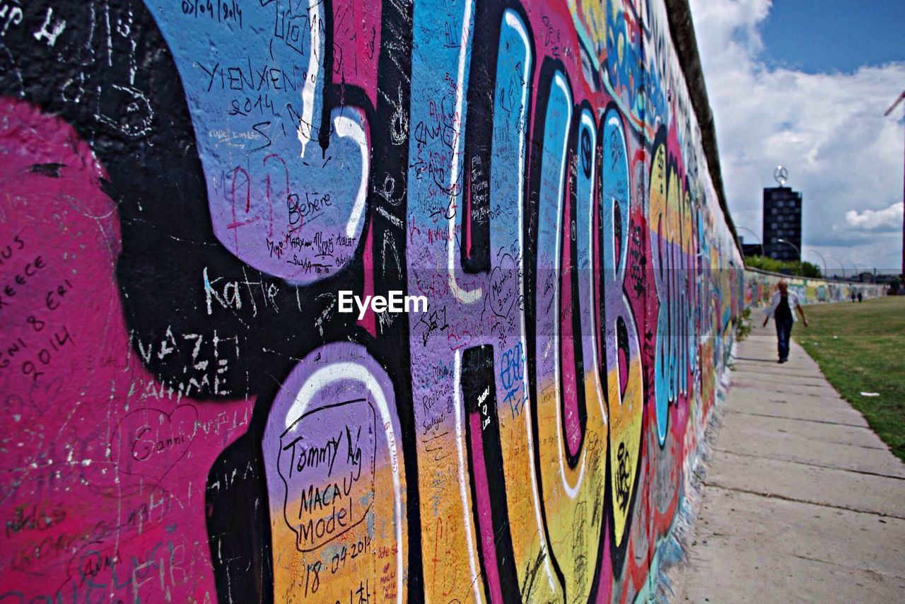 VIEW OF GRAFFITI WALL