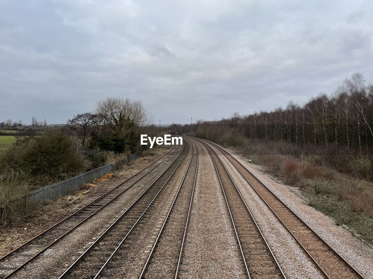 View of railroad tracks against sky