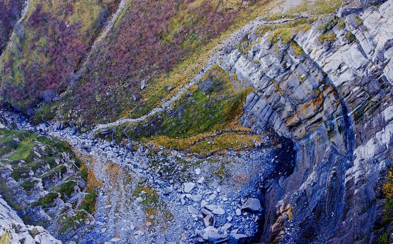 High angle view of mountains