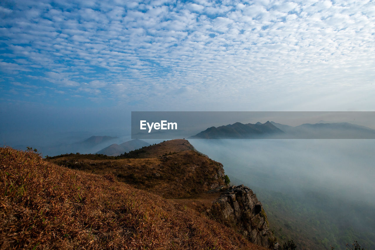 Scenic view of mountain against sky