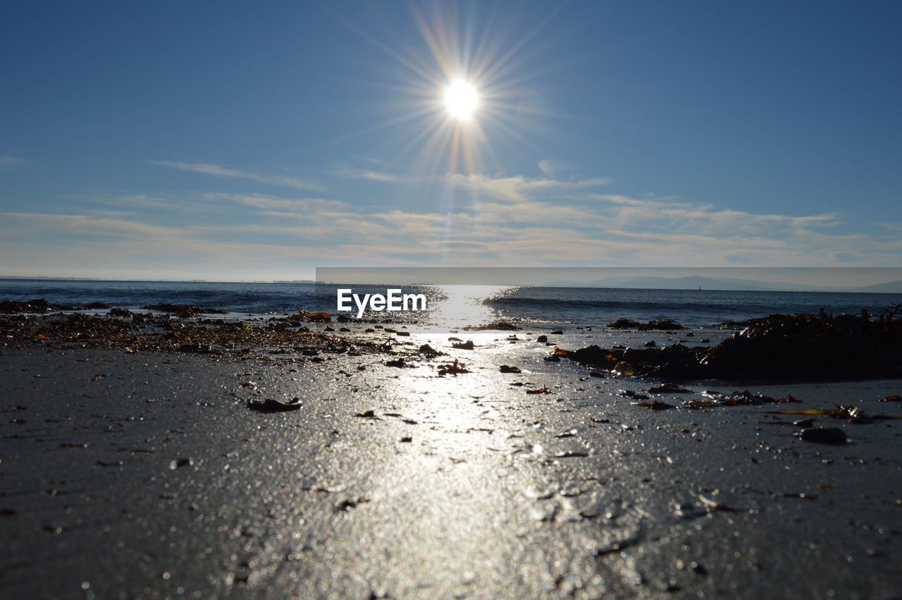 SCENIC VIEW OF SEA AGAINST SKY DURING SUNNY DAY