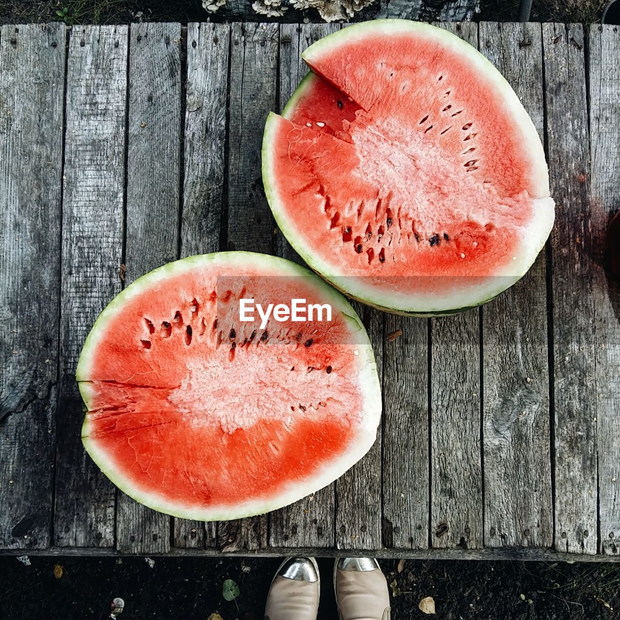 Close-up of watermelon on table