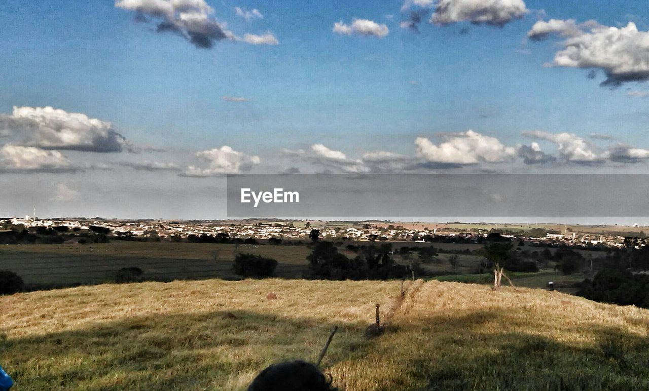 Idyllic view of landscape against sky