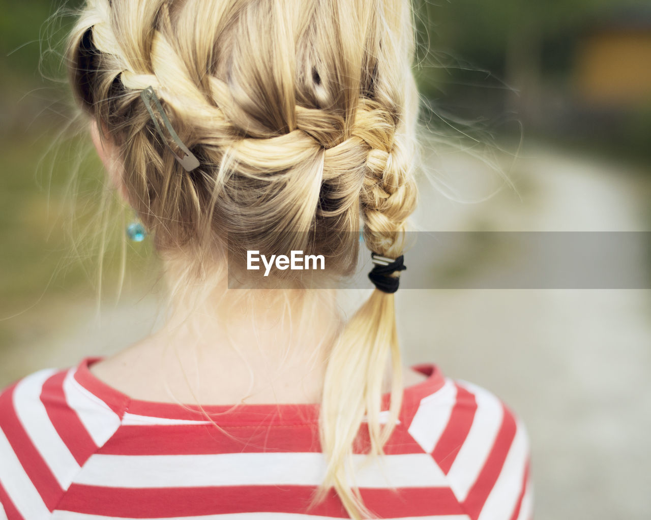 Girl with braided hair