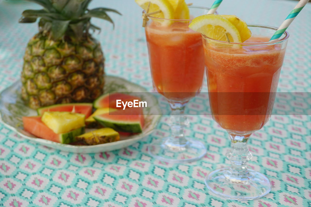 Close-up of drink on table