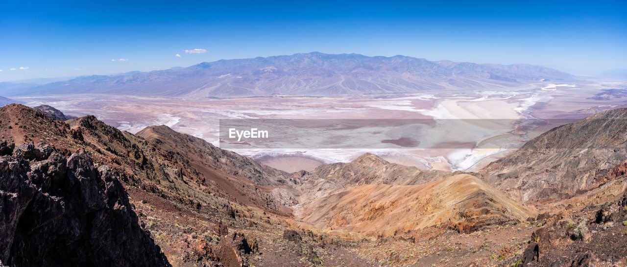 panoramic view of snowcapped mountains against sky