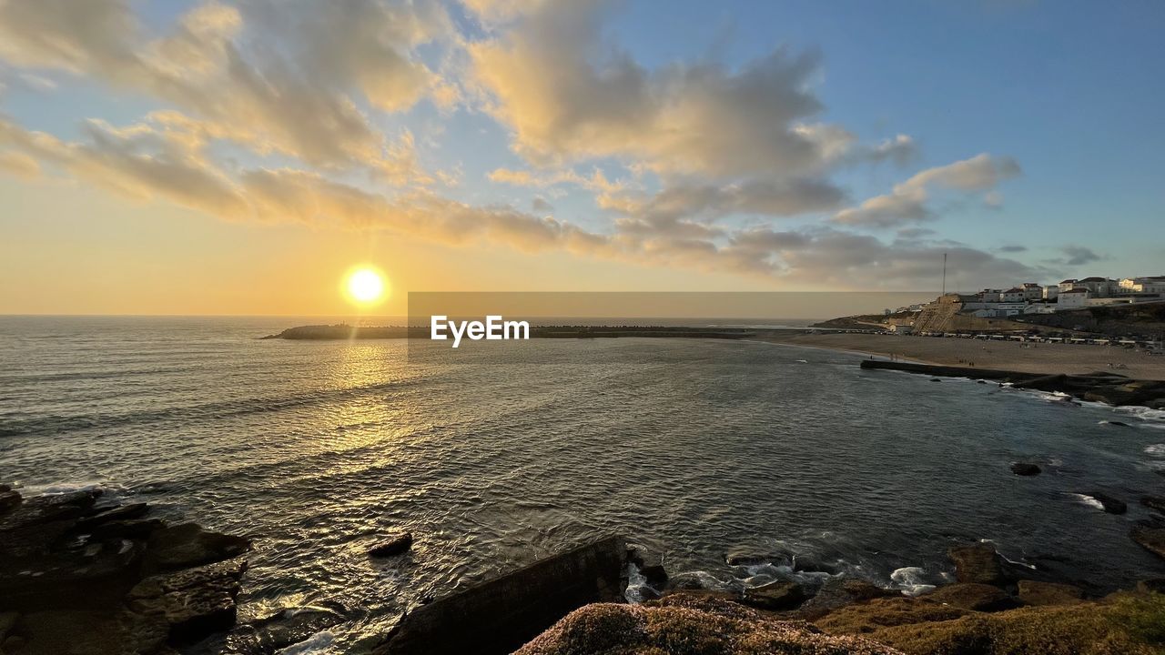 SCENIC VIEW OF SEA DURING SUNSET