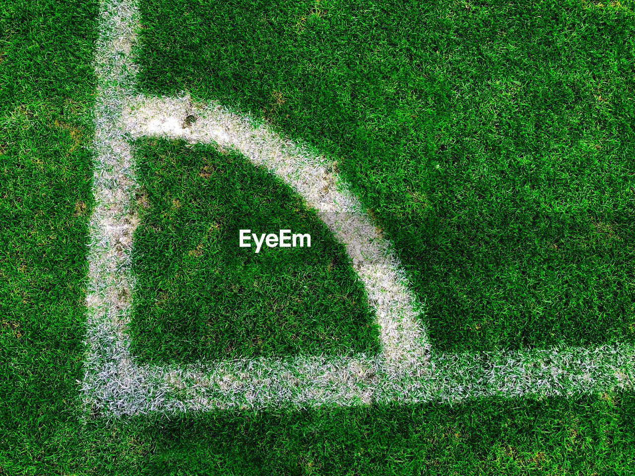 The corner of the soccer sportfield