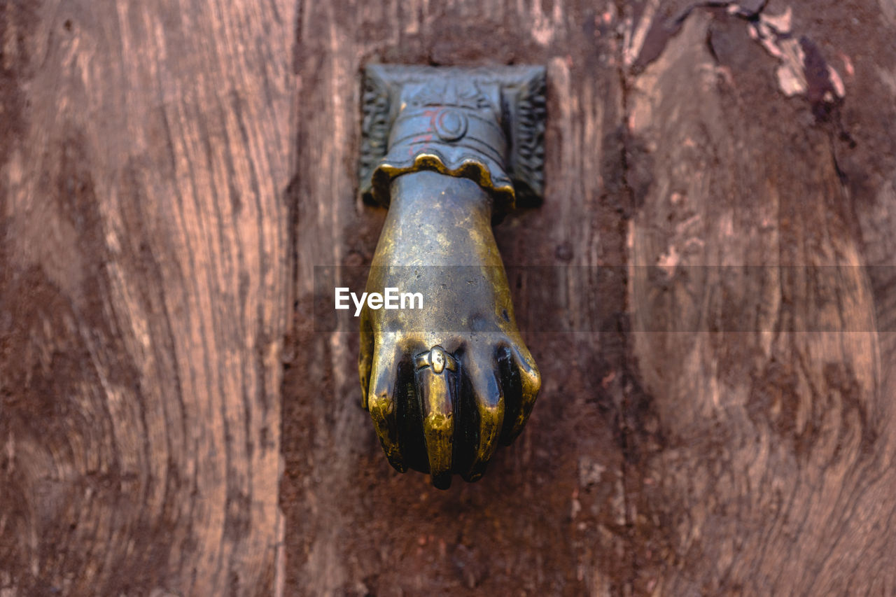 Close-up of door knocker