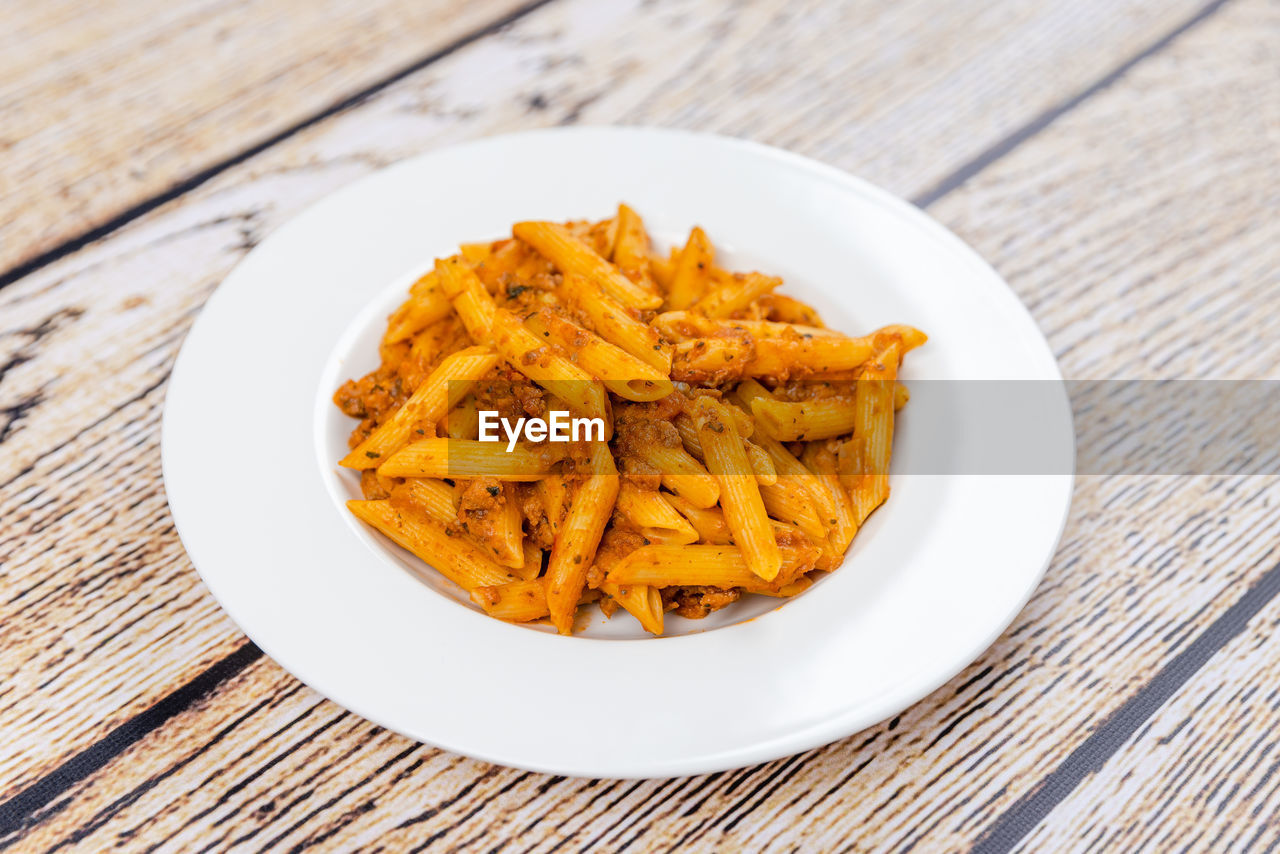 Close-up of food in plate on table