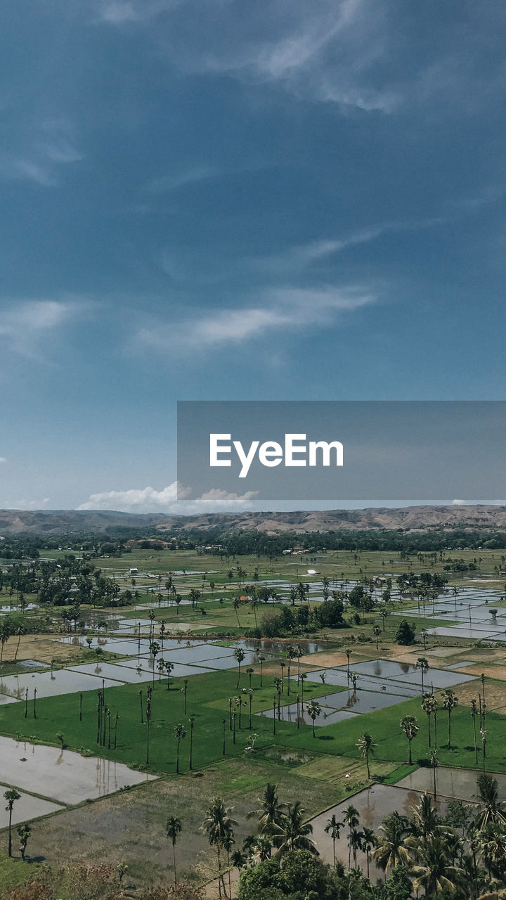 HIGH ANGLE VIEW OF LANDSCAPE AGAINST SKY