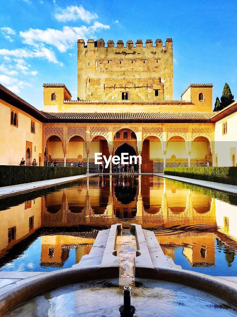 Tourists at alhambra palace