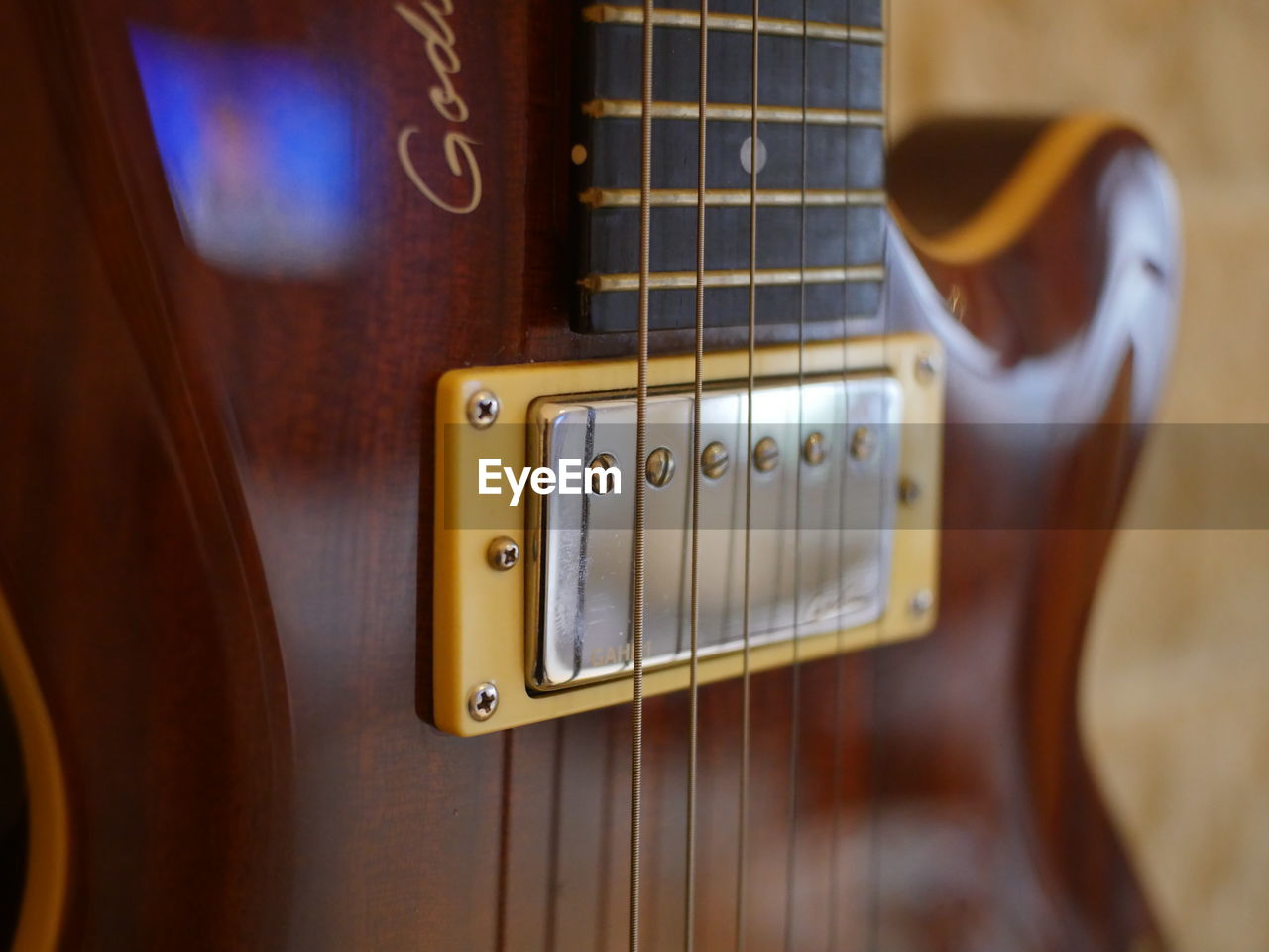 Close-up of guitar strings