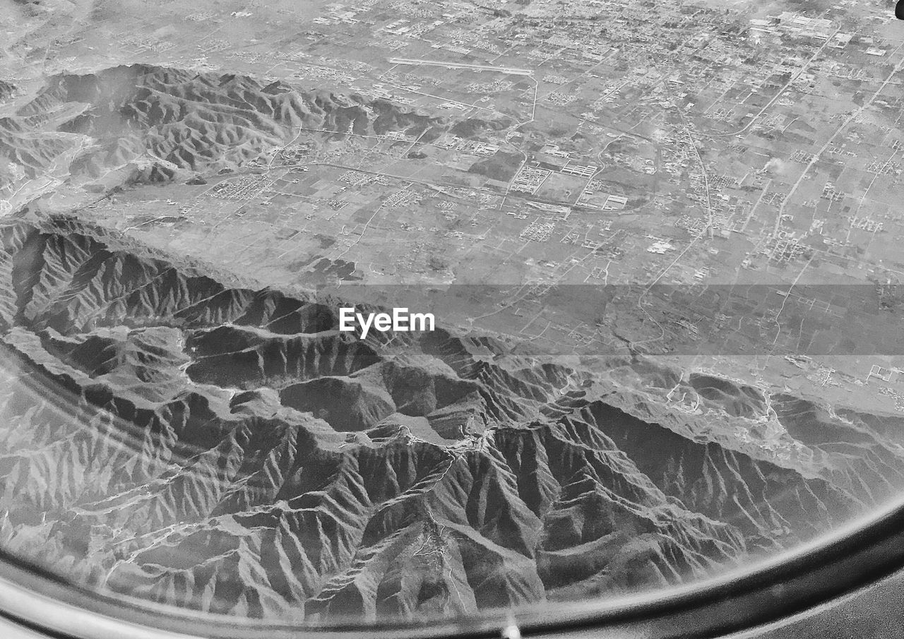 Landscape seen through airplane