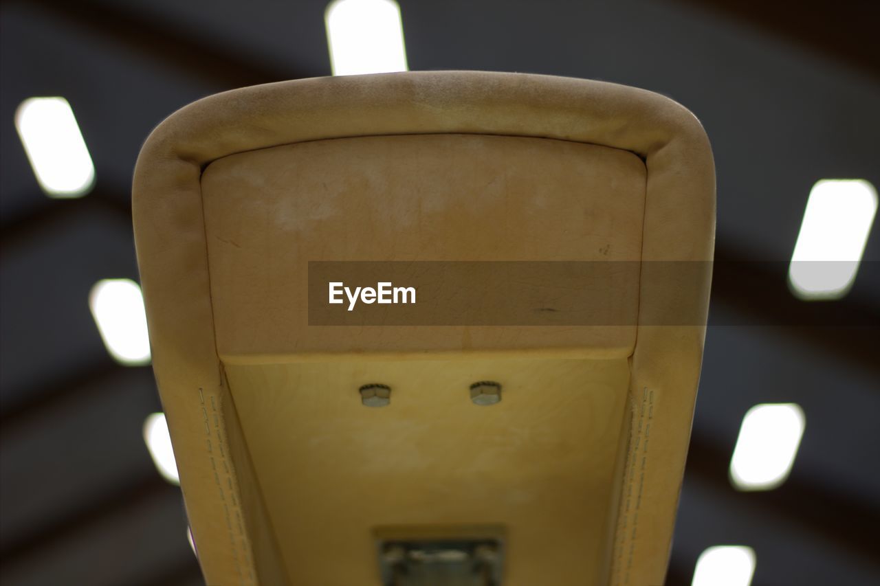 Low angle view of pommel horse at gym