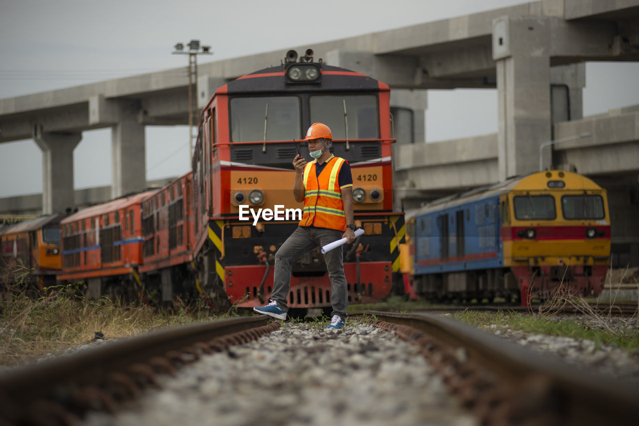 Train on railroad track